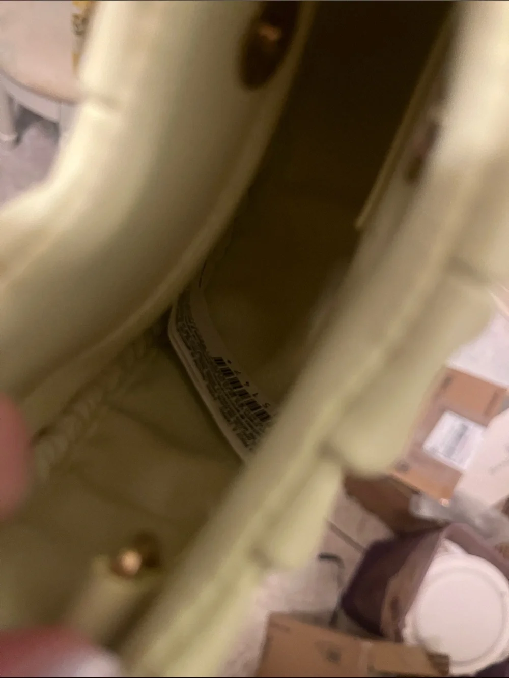 Cream Ruched Handle Shoulder Bag - Unbranded